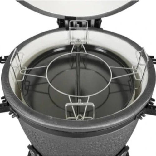 IQ GRILLS® — μεγάλο 22 ίντσες - ψησταριά Kamado με πλήρη αξεσουάρ — μαύρο άνθρακα