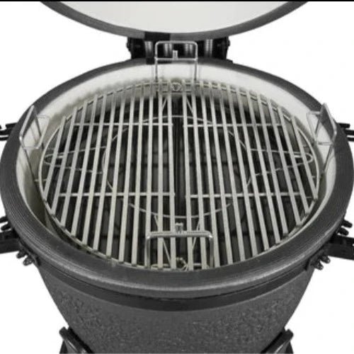 IQ GRILLS® — μεγάλο 22 ίντσες - ψησταριά Kamado με πλήρη αξεσουάρ — μαύρο άνθρακα