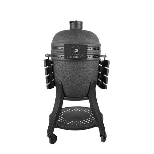IQ GRILLS® — μεγάλο 22 ίντσες - ψησταριά Kamado με πλήρη αξεσουάρ — μαύρο άνθρακα