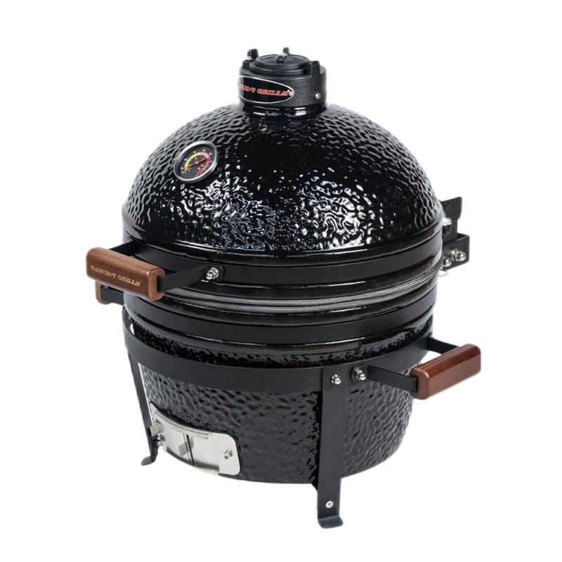 RANCH-T® ψησταριά Kamado - επιτραπέζια ψησταριά Junior 16 ίντσες — μαύρο