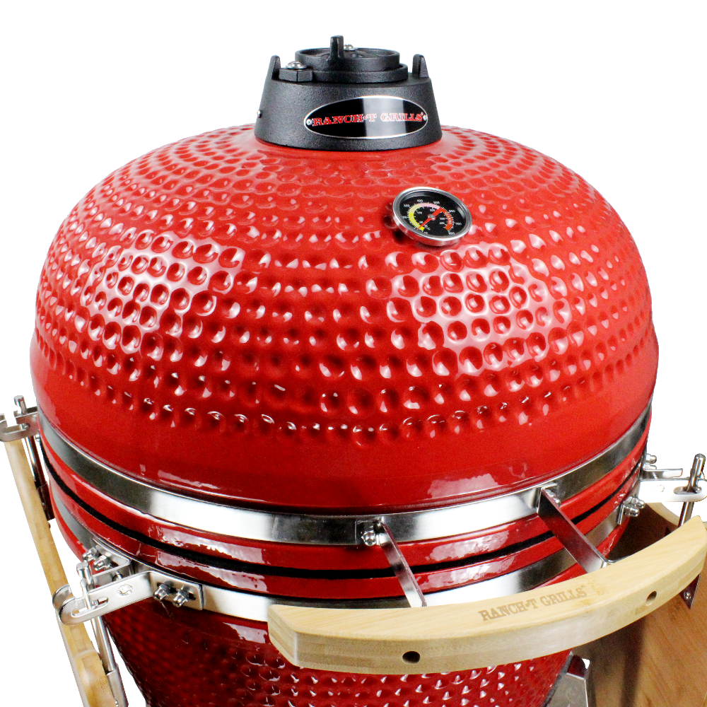 RANCH-T® ψησταριά Kamado - Classic 24 ίντσες - με σούβλα — κόκκινο