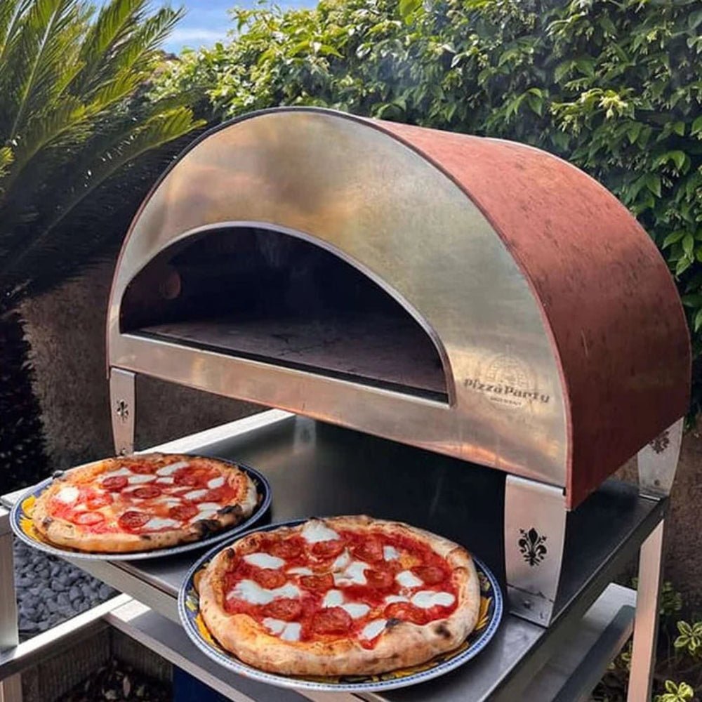 Pizza Party® Emozione φούρνος πίτσας υγραερίου για 2 πίτσες — πυρίμαχη πέτρα