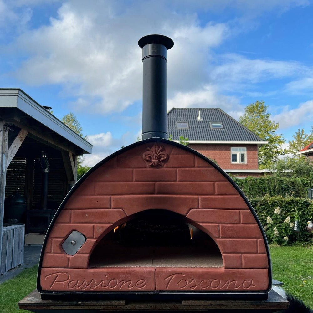 Pizza Party® Bollore φούρνος πίτσας ξύλου και υγραερίου για 2 πίτσες — πέτρα Saputo Biscotto